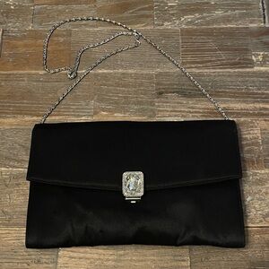 Vintage Satin Jewel Encrusted Evening Clutch🖤